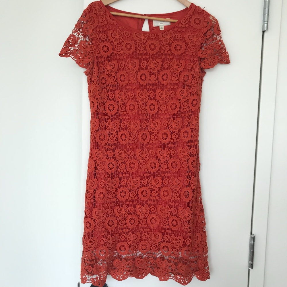 Orange crochet dress